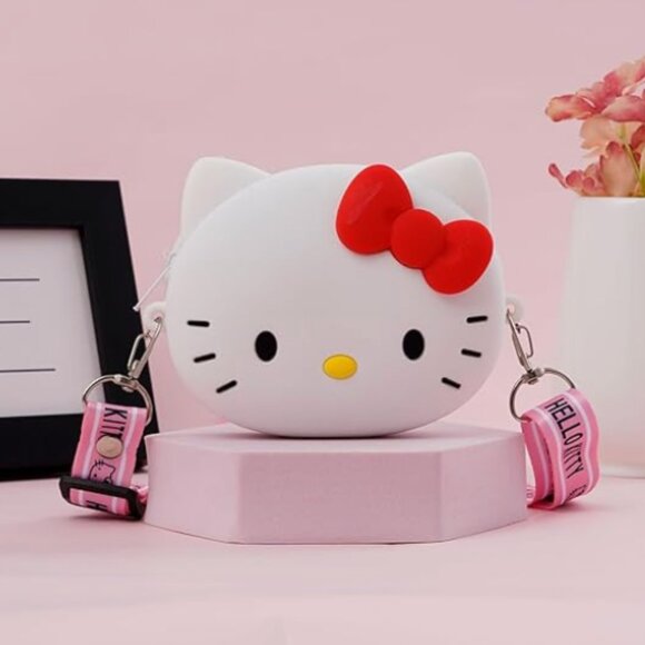 Hello Kitty Mini Silicon Crossbody CUTE bag wallet - Picture 2 of 9